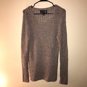 Forever 21 Light Brown Open Knit Sweater
